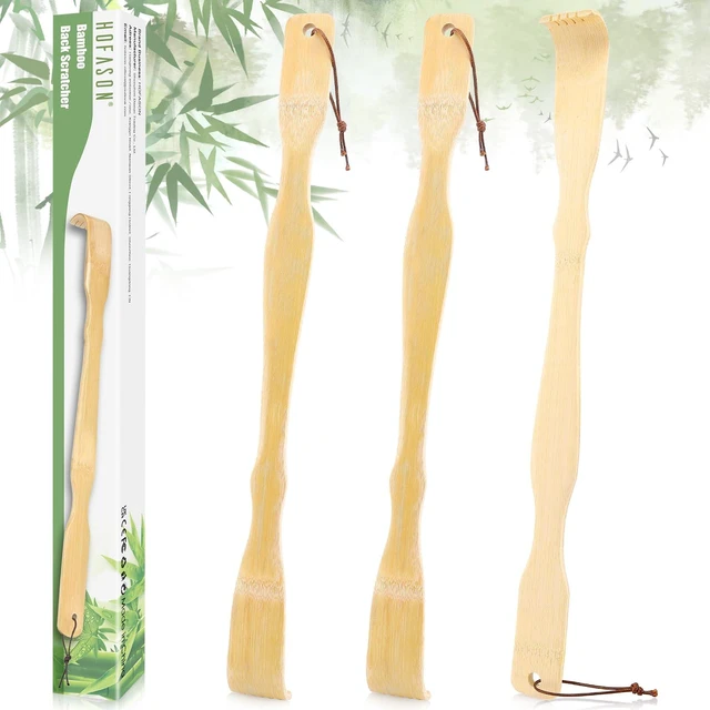 Main image of HOFASON 3 Pack Wooden Bamboo Back Scratcher for Adults Men Women, Gifts for Seniors, Small Funny Gifts for Elderly Men Women, 16.5 Inch Long Handle Back Scratchers Easter Basket Stuffers