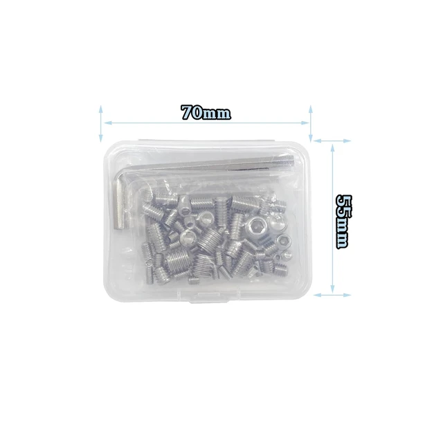 Alt view image 2 of 6 - 60pcs Set Screws, Allen Head Screws, Grub Screws M3 M4 M5 M6 M8 for Home Repair, Install Door Lock, Repair Furniture, Electronic Product, DIY, Fixtures (Stainless Steel 12 Sizes)