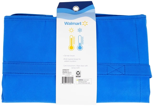Alt view image 5 of 7 - Walmart Premium Reusable Insulated Freezer Bag for Adults, Blue