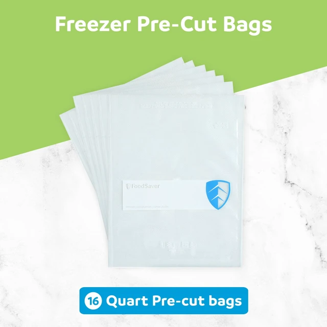 Alt view image 2 of 6 - FoodSaver Quart Vacuum Seal Bags, 16 Count Pre-Cut BPA-Free Freezer Bags, Align to Seal & Tear to Open for Food Freezer, Sous Vide, and Meal Prep