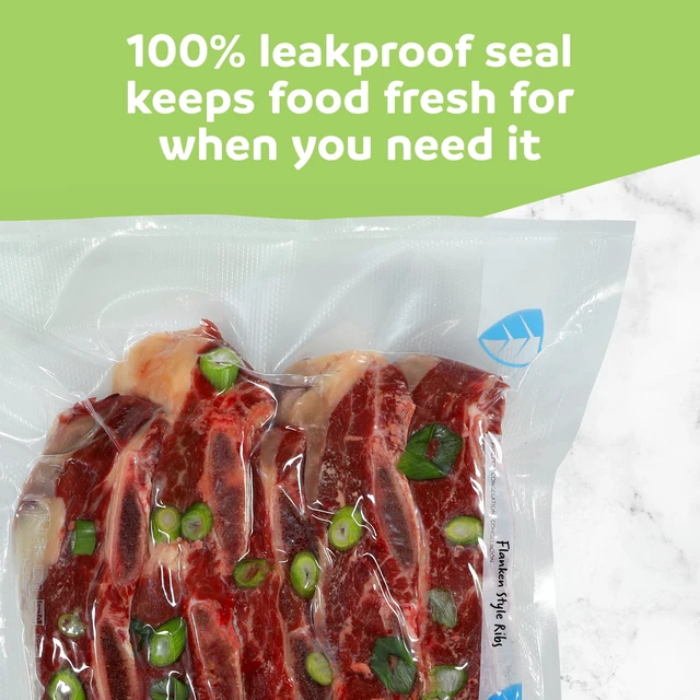 Alt view image 3 of 6 - FoodSaver Vacuum Sealer Rolls, 2 Pack 11" x 12.5' Rolls, BPA-Free Custom Size Freezer Bags for Food Storage, Sous Vide, and Meal Prep