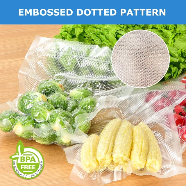 Alt view image 2 of 5 - Mainstays Pint Vacuum Sealer Bags, 6 in x 10 in, 30 Count, BPA-Free, for Food Storage and Sous Vide, Works With All Brands