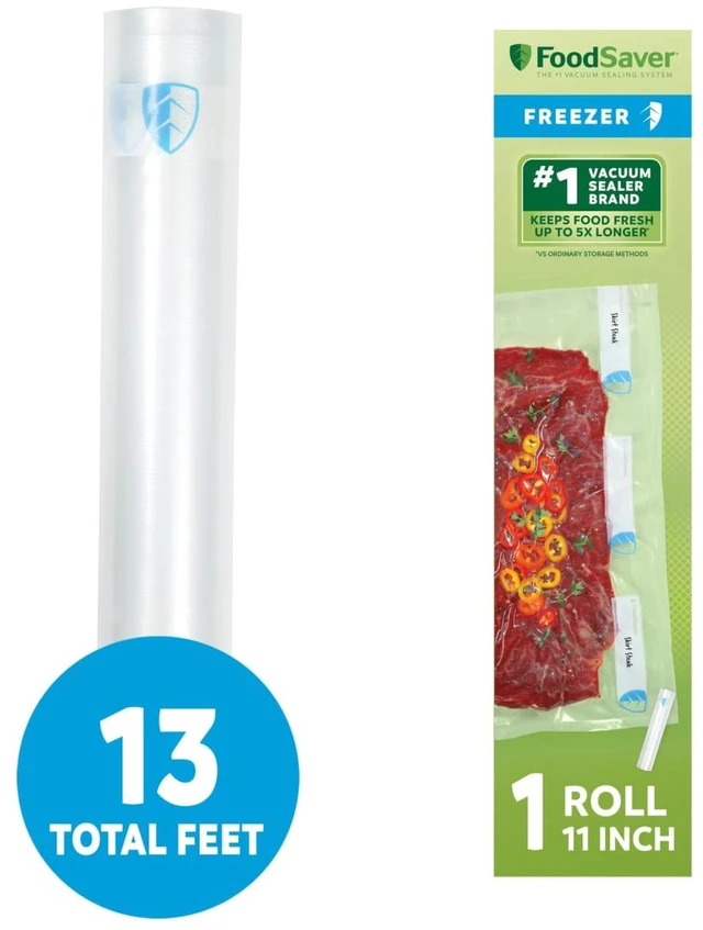 Main image of FoodSaver Vacuum Sealer Roll 11" x 13' Create Custom Freezer Bags For Food Storage