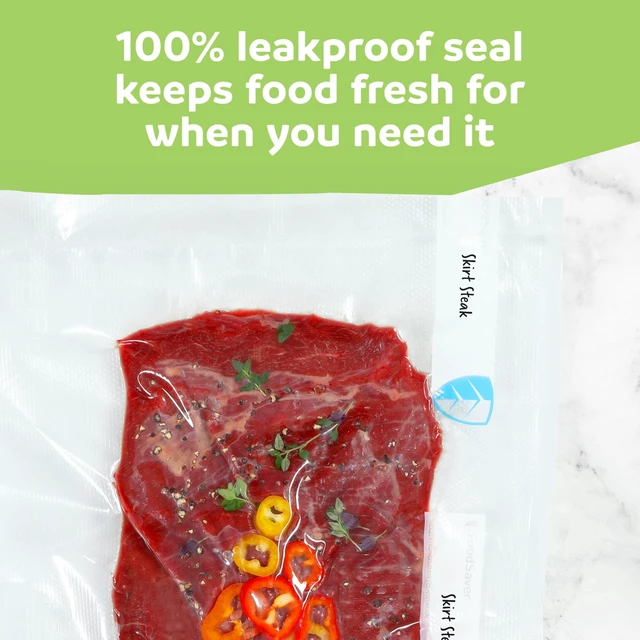 Alt view image 4 of 6 - FoodSaver Vacuum Sealer Roll 11" x 13' Create Custom Freezer Bags For Food Storage