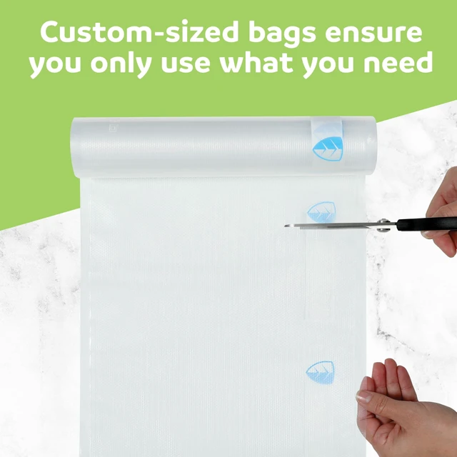 Alt view image 6 of 6 - FoodSaver Vacuum Sealer Rolls, 3 Pack 11" x 13.3' Rolls, BPA-Free Custom Size Freezer Bags for Food Storage, Sous Vide, and Meal Prep