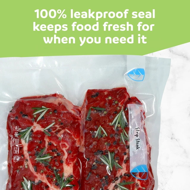 Alt view image 5 of 6 - FoodSaver Vacuum Sealer Rolls, 3 Pack 11" x 13.3' Rolls, BPA-Free Custom Size Freezer Bags for Food Storage, Sous Vide, and Meal Prep