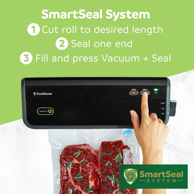 Alt view image 4 of 6 - FoodSaver Vacuum Sealer Rolls, 3 Pack 11" x 13.3' Rolls, BPA-Free Custom Size Freezer Bags for Food Storage, Sous Vide, and Meal Prep