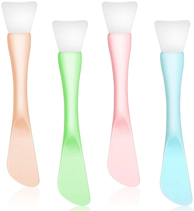 Main image of 4 Pcs Silicone Face Mask Brush Applicator, Soft Mask Applicator Tools