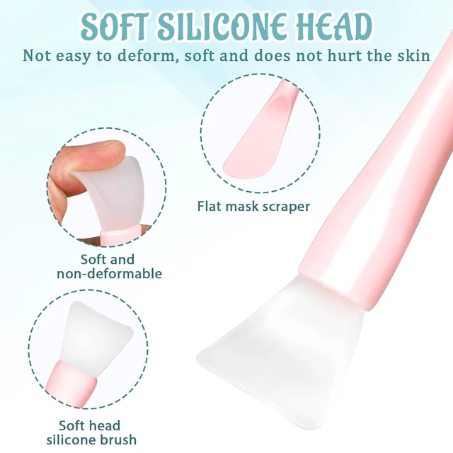 Alt view image 5 of 7 - 4 Pcs Silicone Face Mask Brush Applicator, Soft Mask Applicator Tools