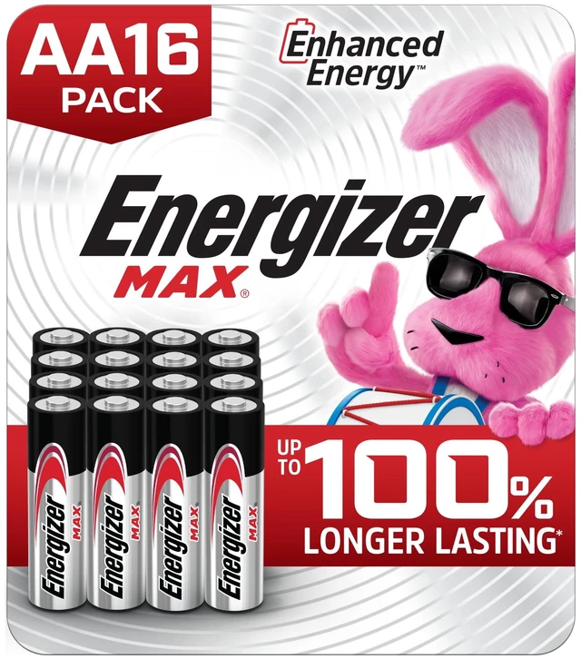 Main image of Energizer MAX AA Batteries (16 Pack), Double A Alkaline Batteries