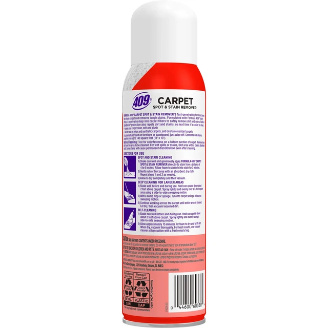 Alt view image 3 of 5 - Formula 409 Carpet Cleaner Spray, Aerosol Can, 19 Ounces