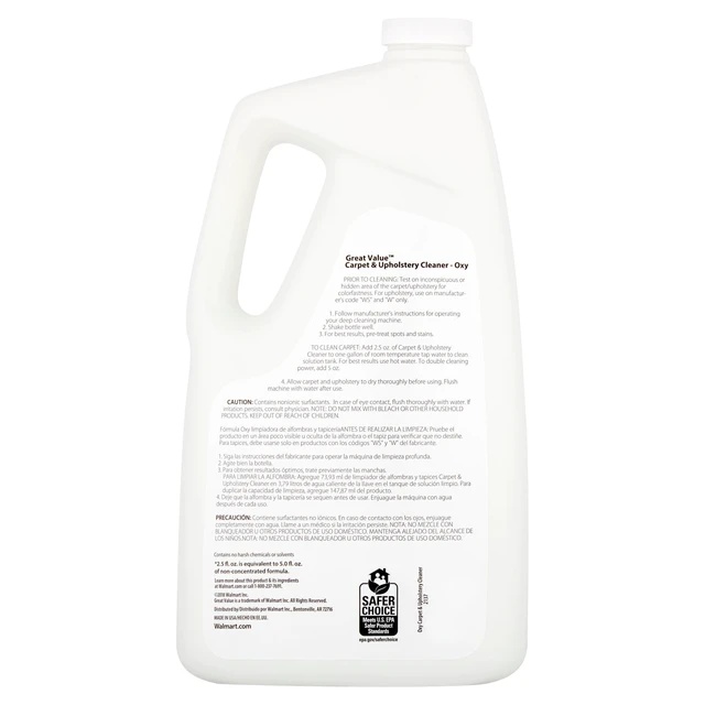 Alt view image 4 of 6 - Great Value Carpet & Rug Cleaners, Fresh Scent, 64 Fluid Ounce 2137