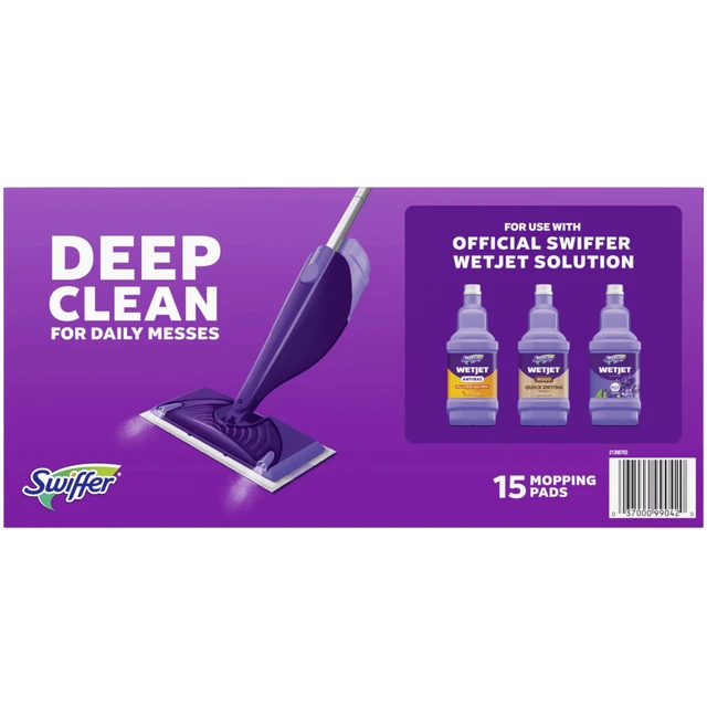 Alt view image 3 of 3 - Swiffer Wet Jet Mop Cleaning Pads Refill, Floor Cleaner, 15 Count