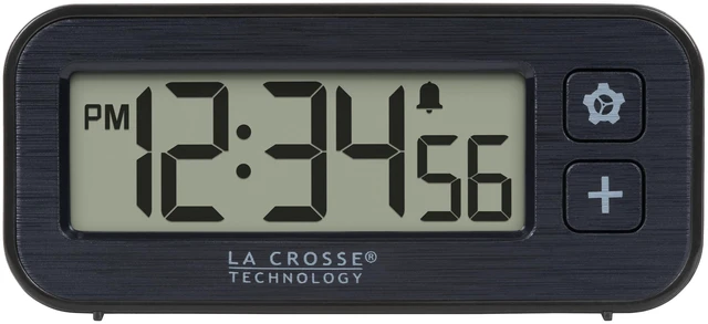 Main image of La Crosse Technology Digital Mini Magnetic Alarm Clock with Stopwatch