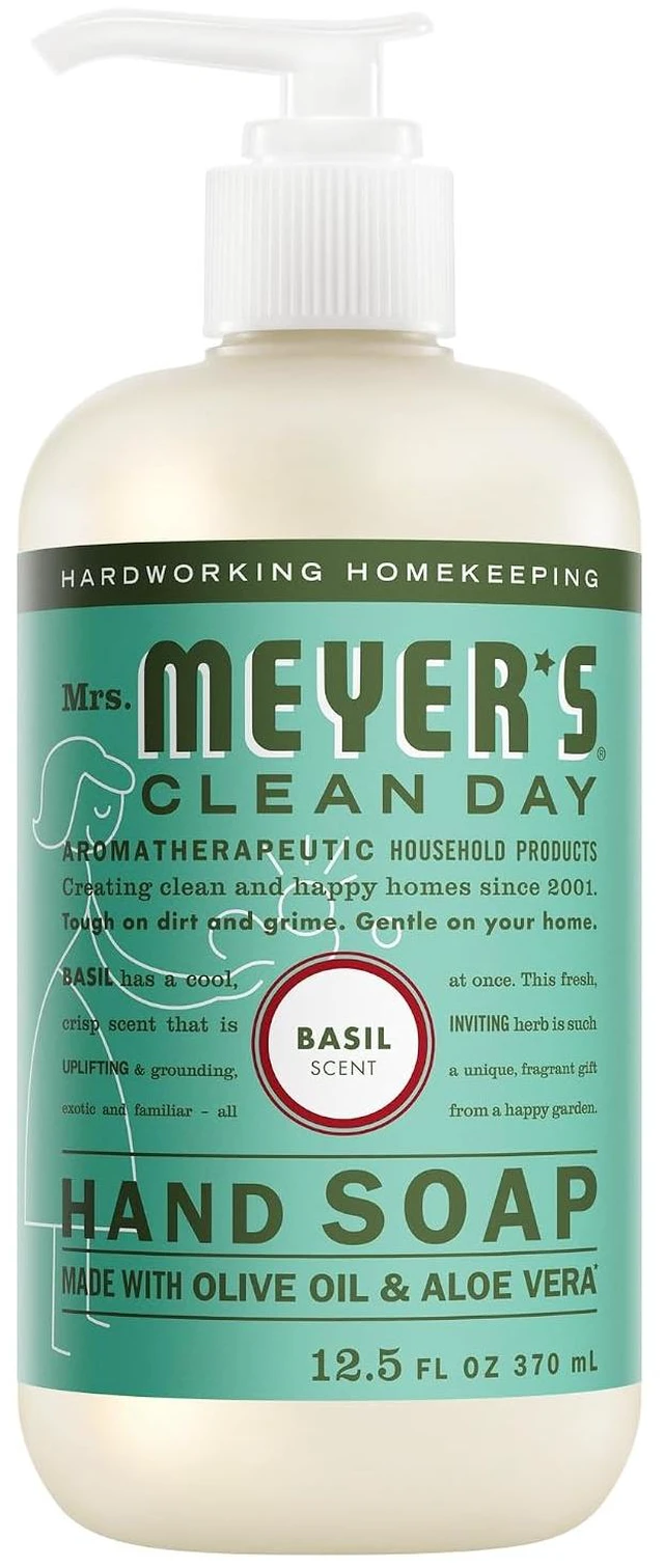 Main image of MRS. MEYER'S CLEAN DAY Hand Soap, Basil Scent, 12.5 Fl Oz Bottle