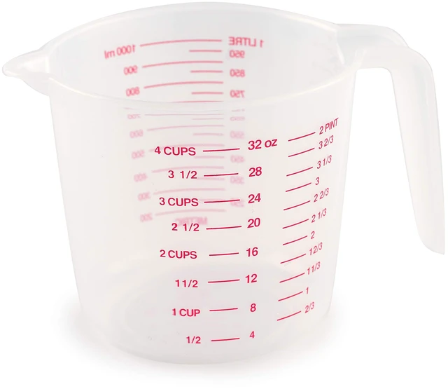 Main image of Norpro 4-Cup Plastic Measuring Cup, Clear