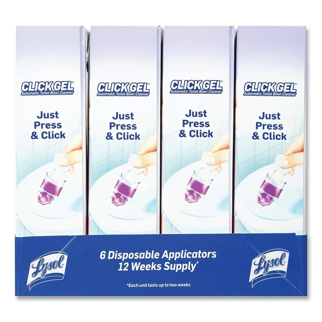 Alt view image 6 of 6 - Lysol Click Gel Toilet Bowl Cleaner, Gel Stamp, Lavender, 6 Count