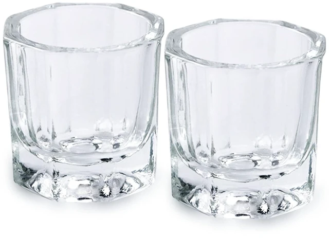 Main image of Bulex Small Dappen Dish for Nails, Clear Glass, 2 Pack
