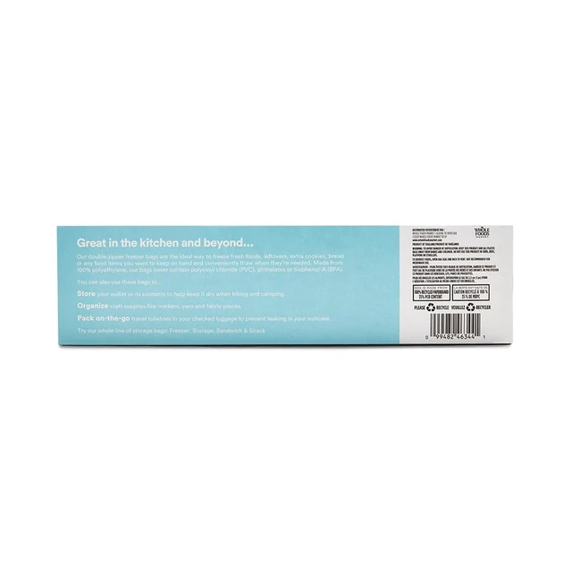 Alt view image 2 of 2 - 365 by Whole Foods Market, Gallon Size Freezer Bags, Double Zipper, 30 Count