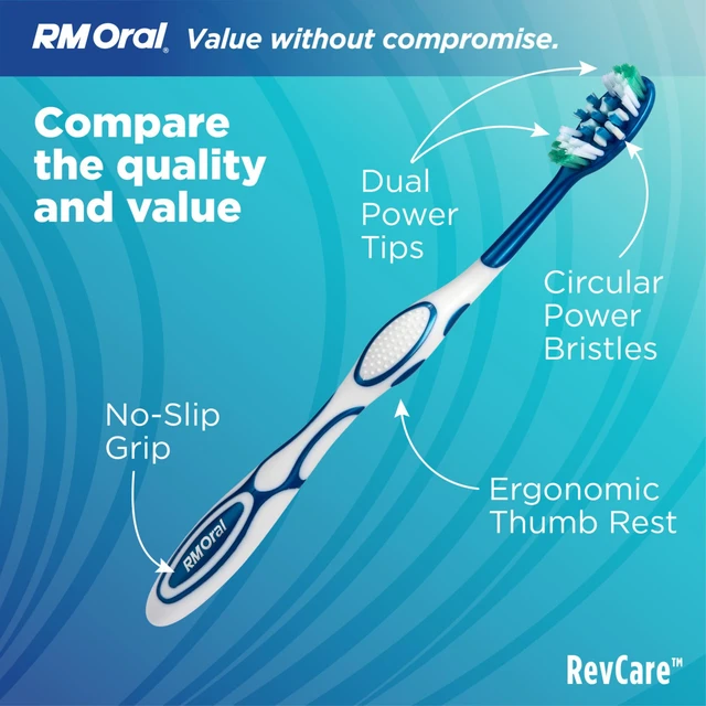 Alt view image 4 of 6 - RM Oral RevCare Medium Toothbrushes, 4 Count
