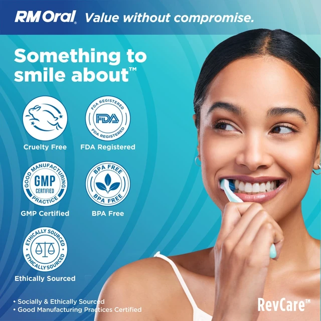 Alt view image 6 of 6 - RM Oral RevCare Medium Toothbrushes, 4 Count