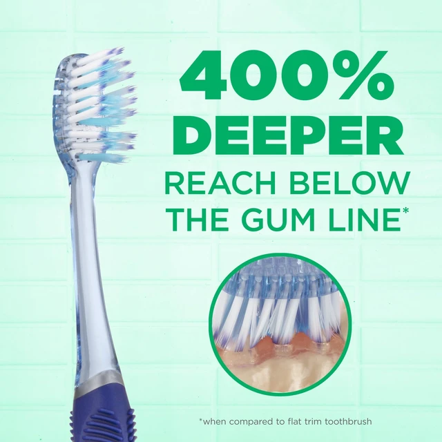 Alt view image 3 of 6 - GUM Technique Deep Clean Toothbrush - Compact Head - Soft Toothbrushes for Adults with Sensitive Soft Bristles, 3 Count