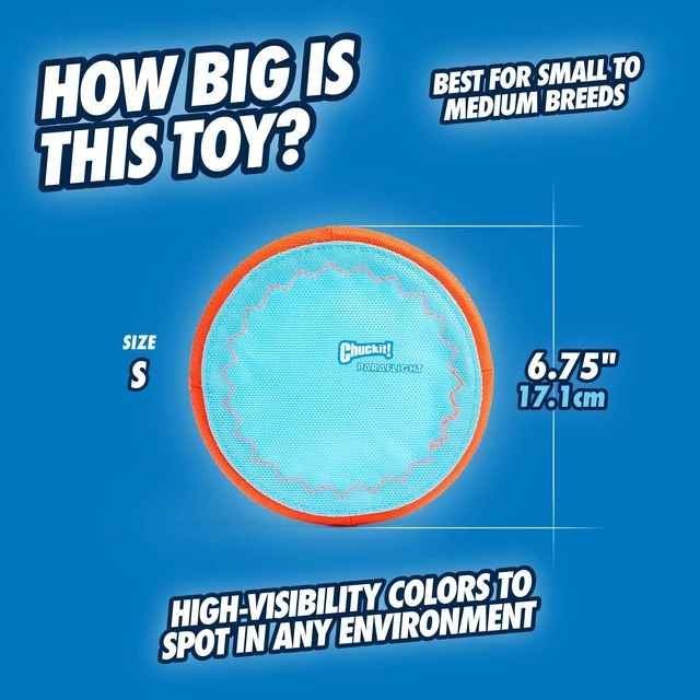 Alt view image 3 of 5 - Chuckit! Paraflight Flying Disc Dog Toy for Small Dogs, Size Small