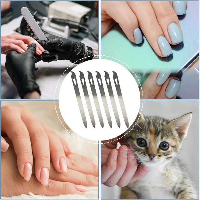 Alt view image 6 of 7 - Nail Files for Natural Nails (6 Pack), Metal Nail File 5.5 Stainless Steel Thin Durable Nail Filer with Curved Sharp Pointed Tip Double Sided Manicure Pedicure Toenails Tools