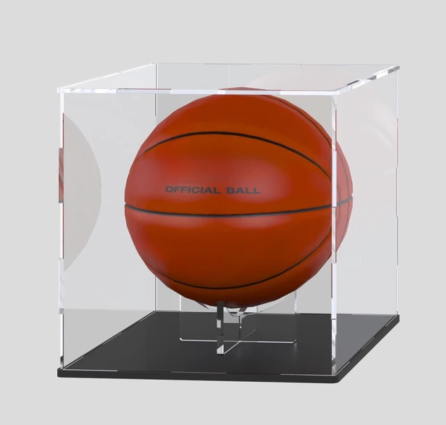 Alt view image 6 of 7 - Basketball Stand, 3-Pack Acrylic Ball Stand for Display, Clear Storage Holder for Football Basketball Soccer Volleyball Rugby