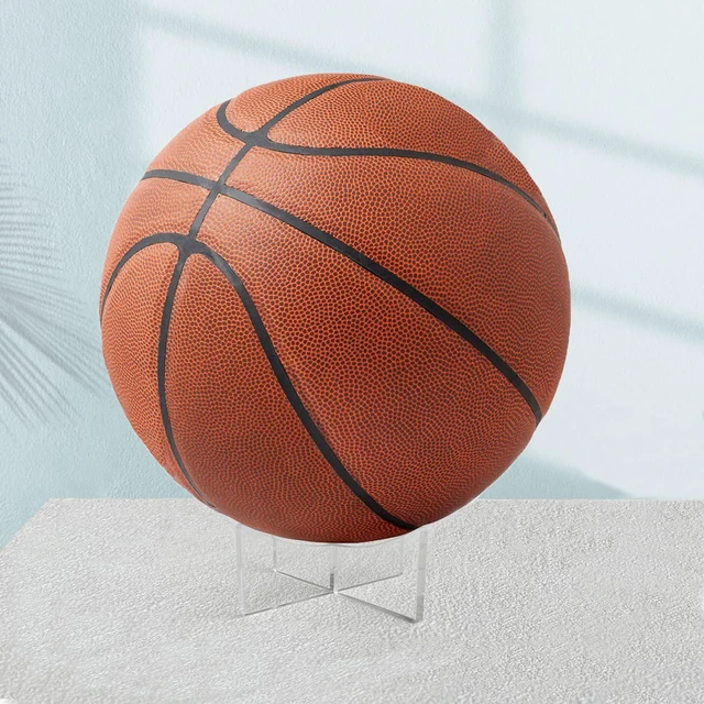 Alt view image 4 of 7 - Basketball Stand, 3-Pack Acrylic Ball Stand for Display, Clear Storage Holder for Football Basketball Soccer Volleyball Rugby