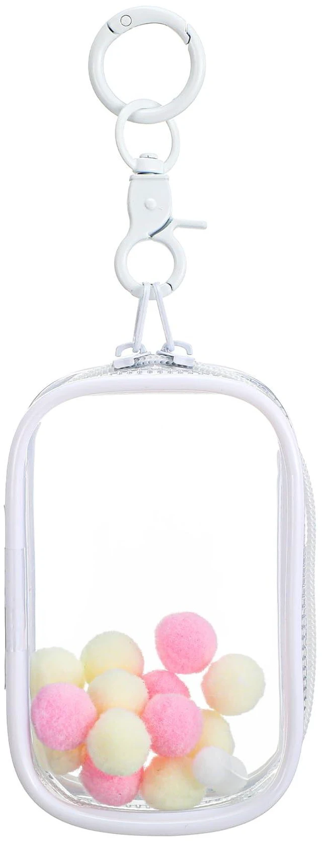 Main image of Clear Figure Display Bag with Keychain, Portable Doll Storage Bag Blind Box Display Case Bags Waterproof Carrying Pouch Keychain for Mini Figure/Doll Collectors