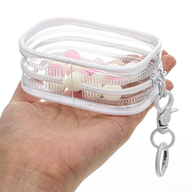 Alt view image 6 of 7 - Clear Figure Display Bag with Keychain, Portable Doll Storage Bag Blind Box Display Case Bags Waterproof Carrying Pouch Keychain for Mini Figure/Doll Collectors