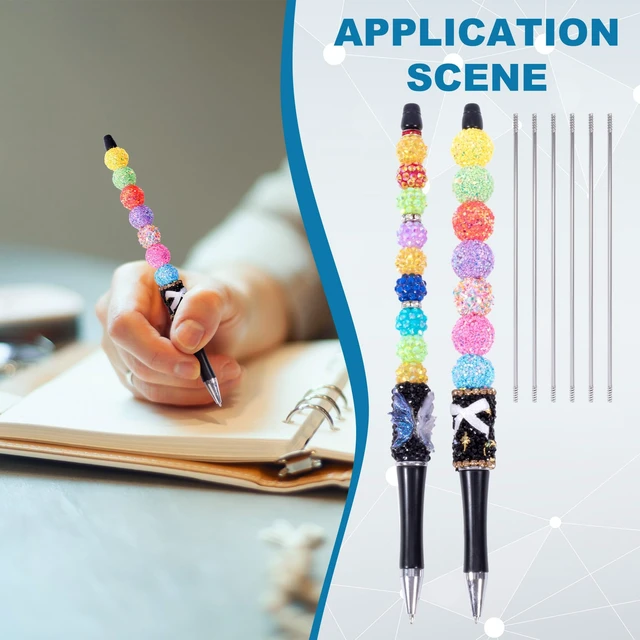 Alt view image 6 of 6 - 50 Pcs Silver Stainless Steel Pen Extenders for Beadable Pens