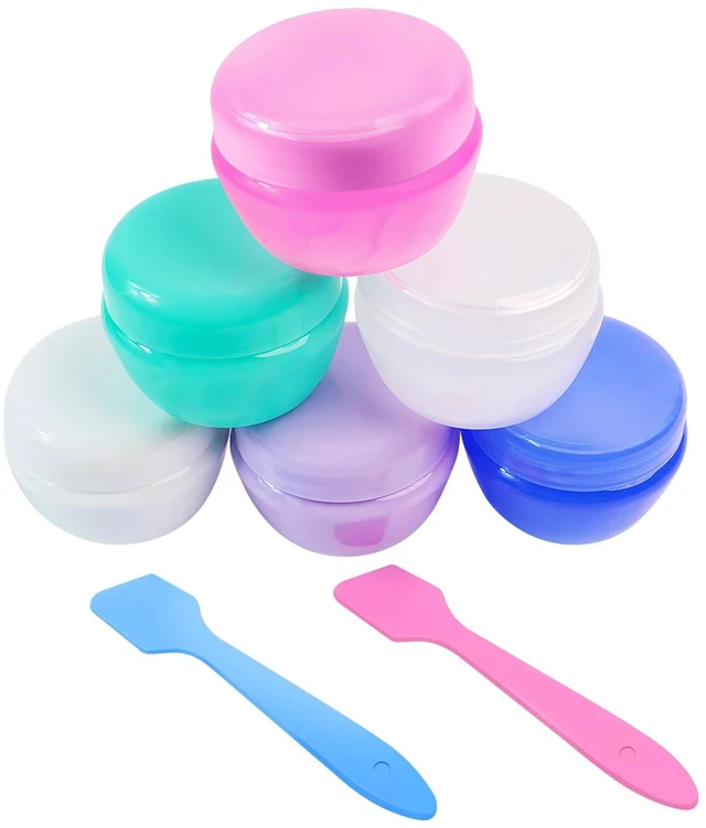 Main image of GAQWOK 6 Pcs 20ml Small Travel Containers Portable Toiletry Storage Jars