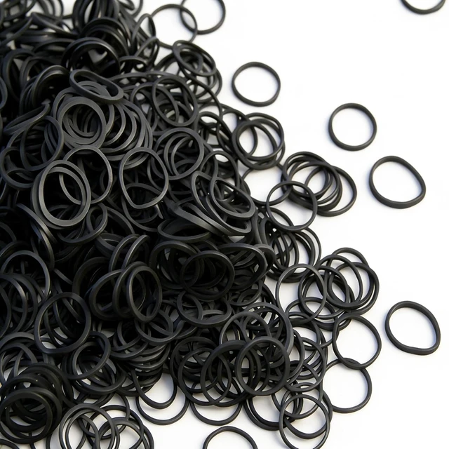 Alt view image 4 of 4 - Mini Rubber Black Elastic Hair Ties Bands with a Box, BEBEEPOO 2500pcs Small Black Rubber Bands for Hair, Soft - No Damage - STRONG - REUSEABLE