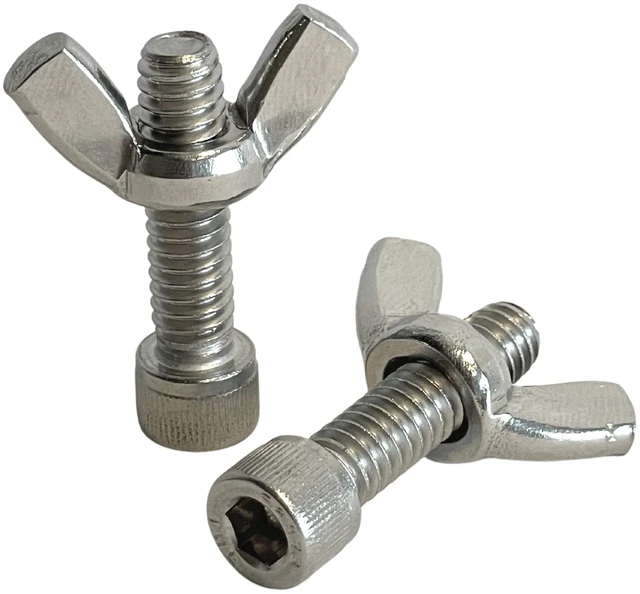 Main image of Chesters Clay - Bat Pins - Set of 2 Bolts and 2 Wing Nuts - Fits Any Standard Pottery Wheel Head and Bat - 100% Stainless Steel (1 Inch - 2 Pack)
