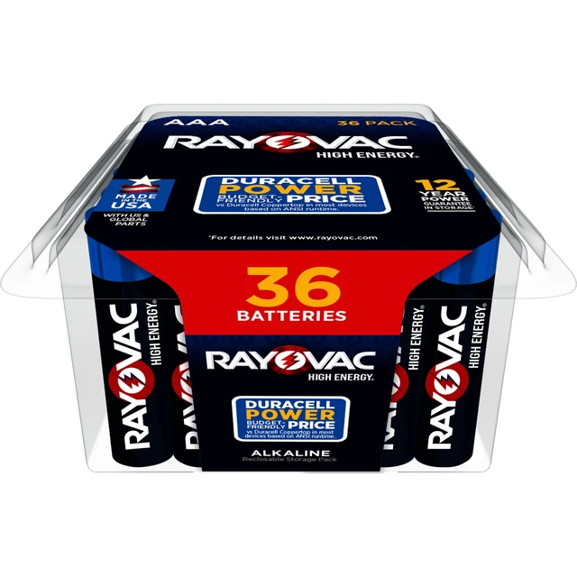 Main image of Rayovac High Energy AAA Batteries (36 Pack), Triple A Batteries