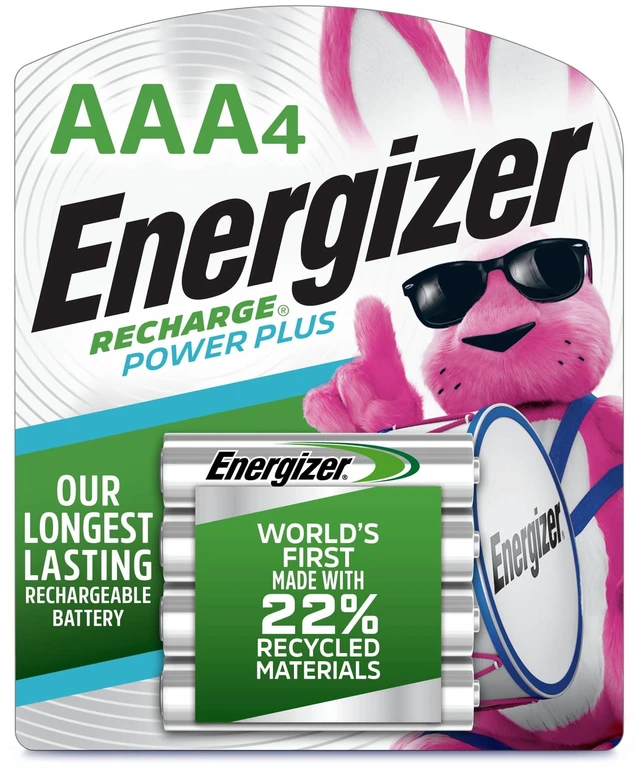 Main image of Energizer Rechargeable AAA Batteries (4 Pack) 800 mAh Triple A Batteries