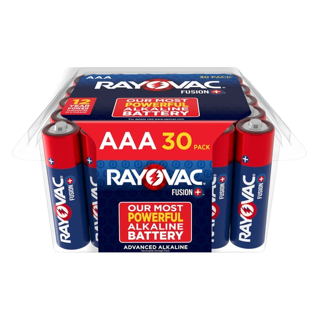Main image of Rayovac Fusion AAA Batteries (30 Pack), Triple A Alkaline Batteries