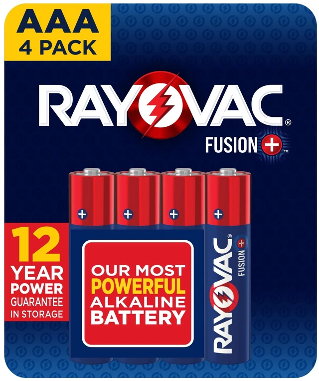 Main image of Rayovac Fusion AAA Batteries (4 Pack), Triple A Alkaline Batteries