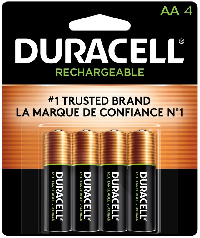 Main image of Duracell DX1500B4N Rechargeable Staycharged Nimh Batteries, Aa, 4/Pack