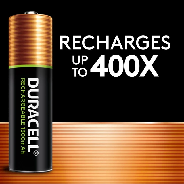Alt view image 5 of 6 - Duracell DX1500B4N Rechargeable Staycharged Nimh Batteries, Aa, 4/Pack