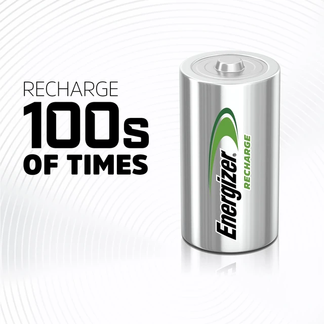 Alt view image 3 of 6 - Energizer Rechargeable C Batteries (2 Pack), C Cell Batteries
