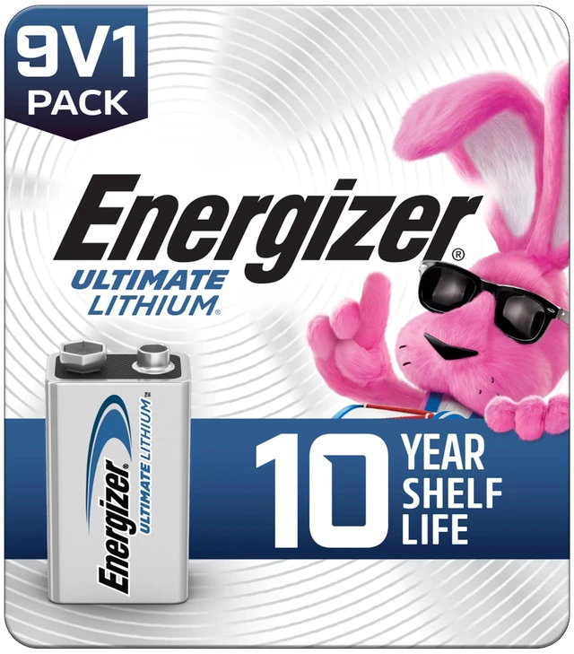 Main image of Energizer Ultimate Lithium 9V Batteries (1 Pack), 9 Volt Lithium Ion Batteries