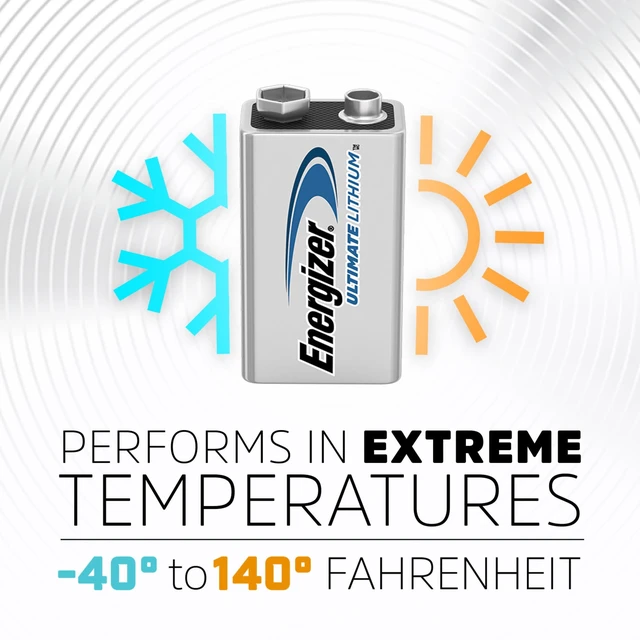 Alt view image 5 of 6 - Energizer Ultimate Lithium 9V Batteries (1 Pack), 9 Volt Lithium Ion Batteries