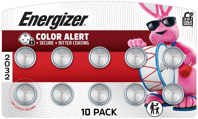 Main image of Energizer 2032 Coin Lithium Batteries (10 Pack), CR2032 3V Lithium Batteries, Compatible with Smart Tags and Similar Devices, Key Fobs, Watches and more