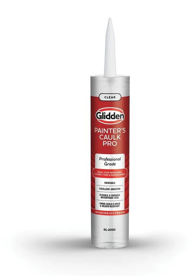 Alt view image 4 of 5 - (2 pack) Glidden 10.1 fl oz Painter's Multi-Purpose Interior/Exterior Caulk Pro, Clear