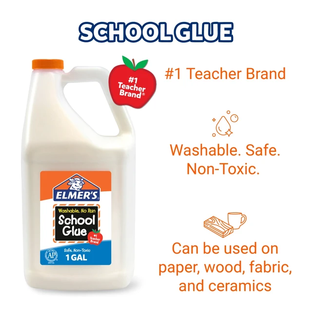 Alt view image 3 of 5 - Elmer's Liquid School Glue, Washable, Great for Making Slime, 1 Gallon, 1 Count