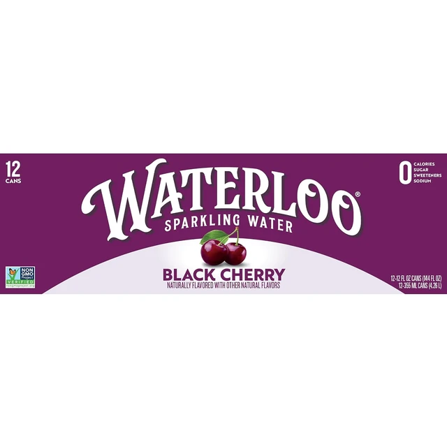 Alt view image 3 of 6 - Waterloo Sparkling Water, Black Cherry, 12 Fl Oz Cans (Pack of 12)