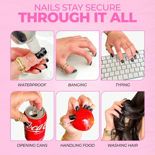 Alt view image 6 of 6 - LUXXI Ultra-Strong Brush On Nail Glue for Press On Nails